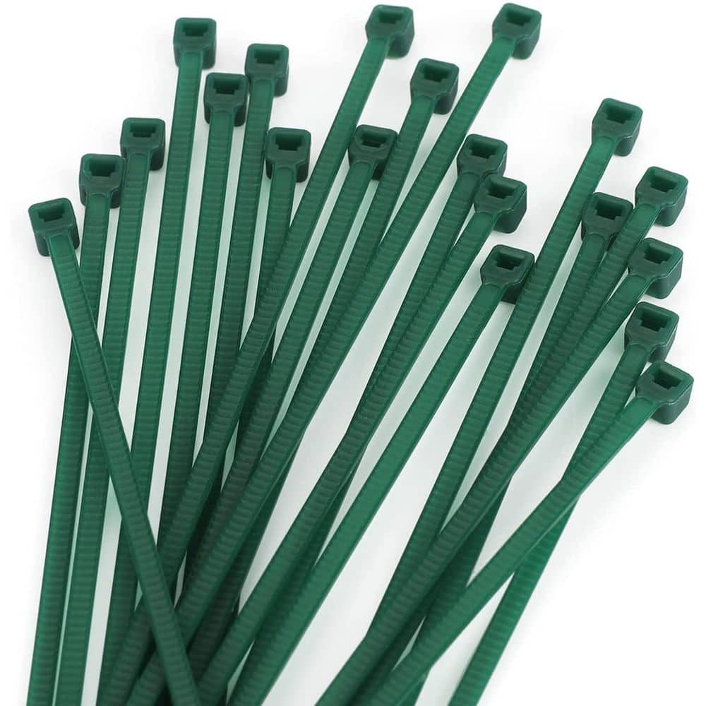 Unbranded 4 in. Premium Plastic Green Welded Wire Nylon Ties for Patio Garden (100-Pack) (1)