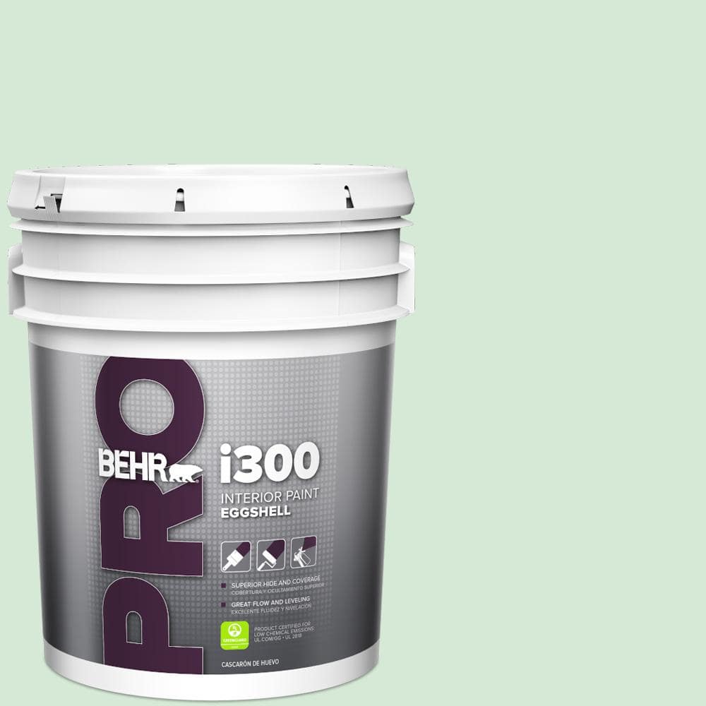 BEHR PRO 5 gal. #M410-1 Jade Mist Eggshell Interior Paint