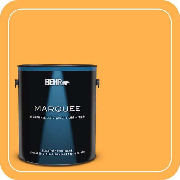 BEHR MARQUEE 1 gal. #P250-6 Splendor Gold Satin Enamel Exterior Paint & Primer (2)