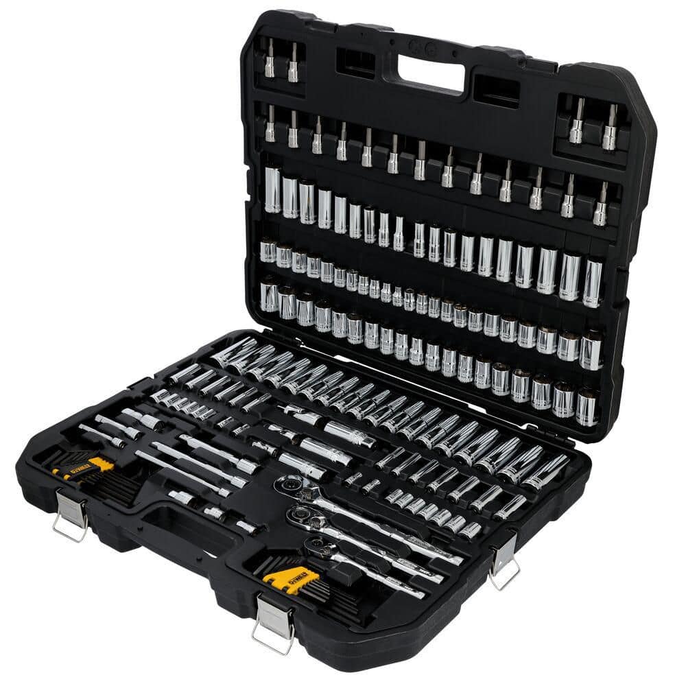 DEWALT TOUGHSERIES 172-Piece Mechanics Tool Set for 1/4 in. 3/8 in. and 1/2 in. Drive with Hard Shell Carrier (2)