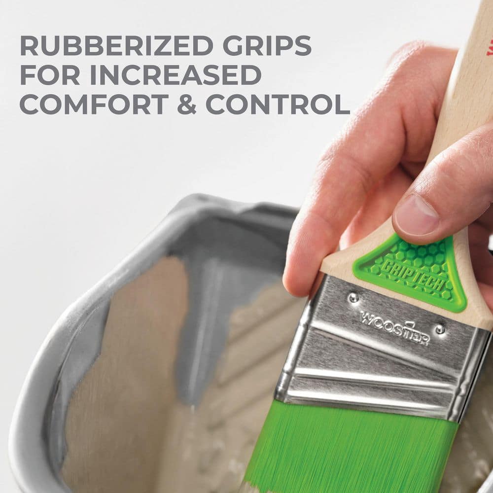 Wooster 2-1/2 in. GripTech Polyester Thin Angle Sash Brush (3)