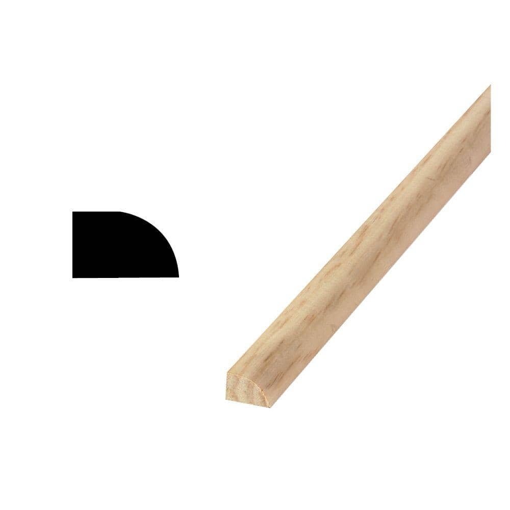 Woodgrain Millwork WM 129 7/16 in. x 11/16 in. x 96 in. Solid Pine Shoe Base Moulding