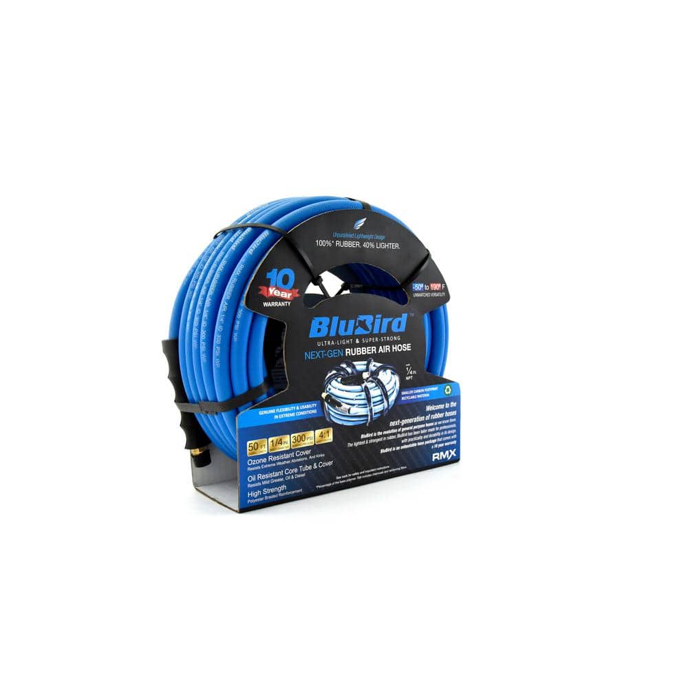 BLUBIRD 1/2 in. x 100 ft., 1/2 in. MNPT Air Hose