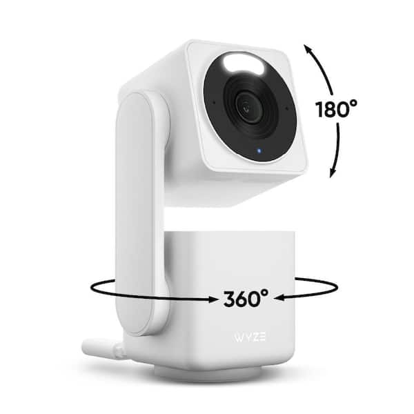 Wyze Cam Pan v4, 4K UHD Indoor/Outdoor, Plug-In, Pan/Tilt Security Camera with Color Night Vision, 2-Way Audio in White (2)