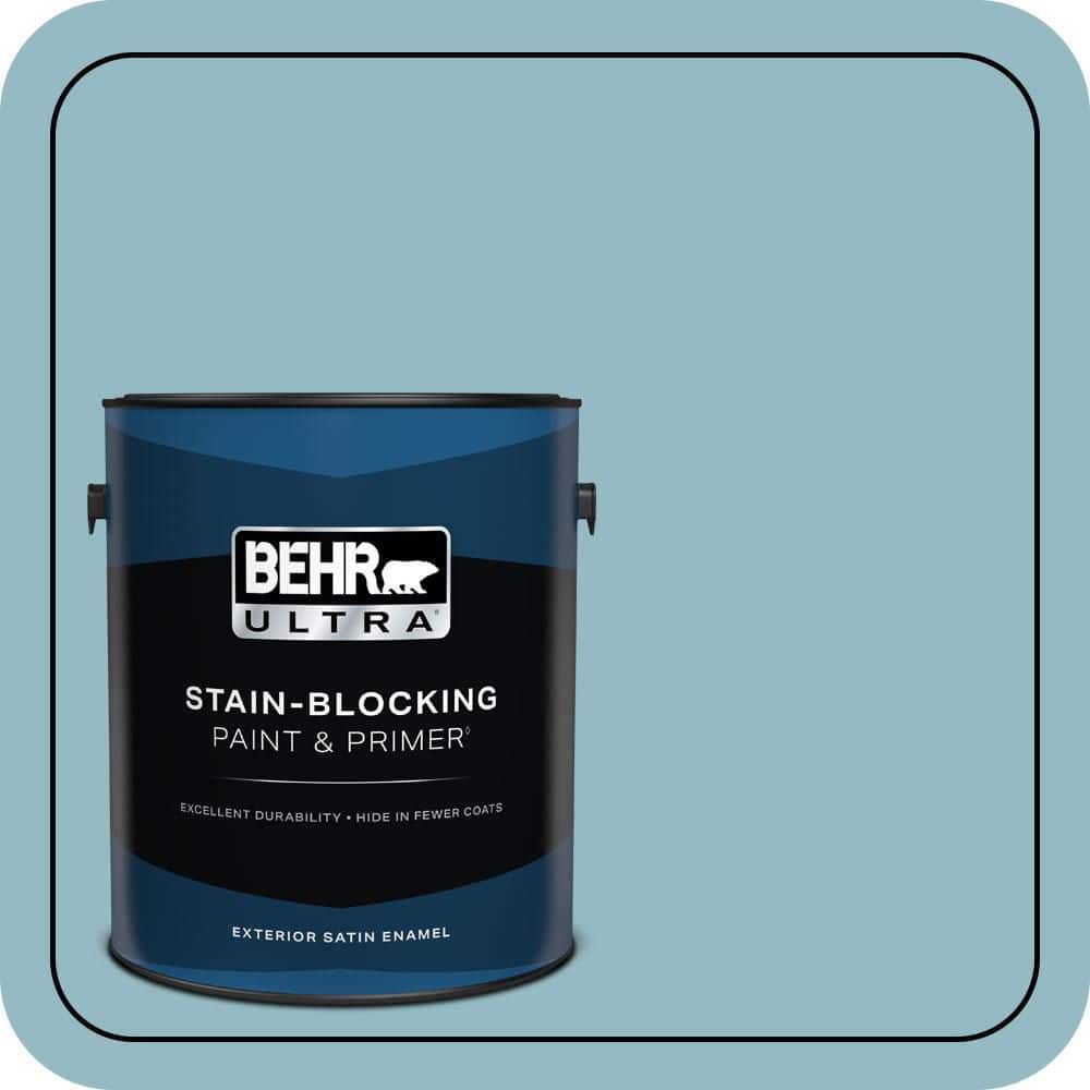 BEHR ULTRA 1 gal. #T18-13 Casual Day Satin Enamel Exterior Paint & Primer