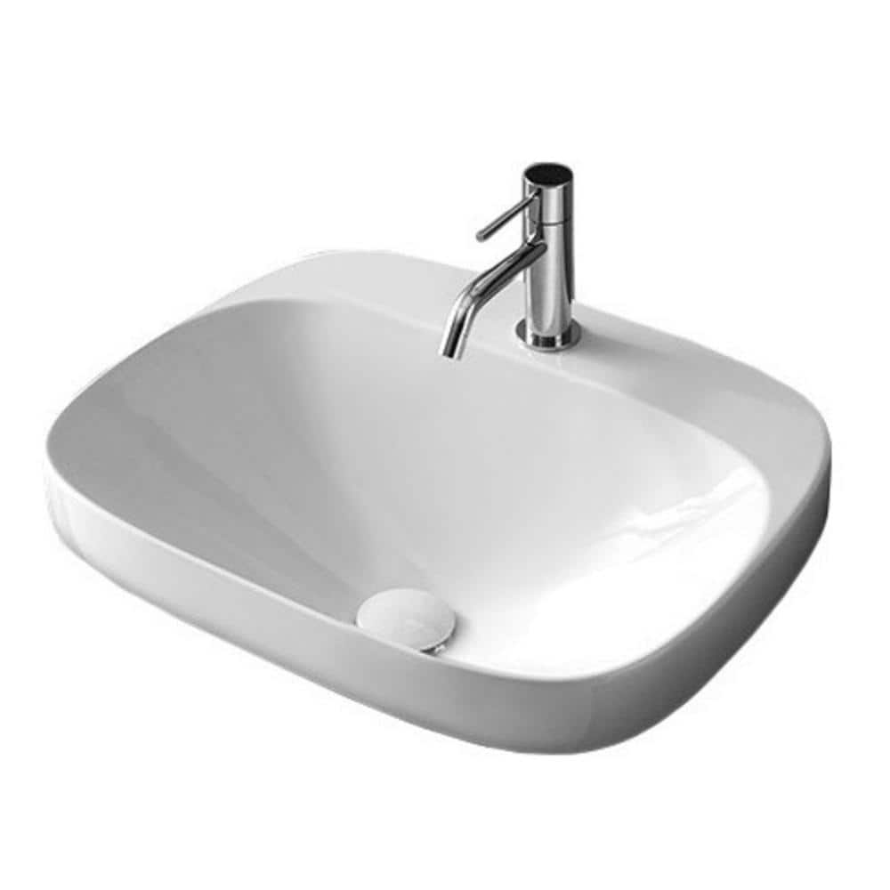 Nameeks Moon Drop in Bathroom Sink in White (2)