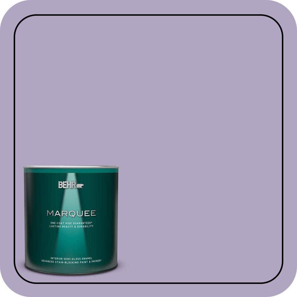 BEHR MARQUEE 1 qt. #650D-4 Winter Amethyst Semi-Gloss Enamel Interior Paint & Primer