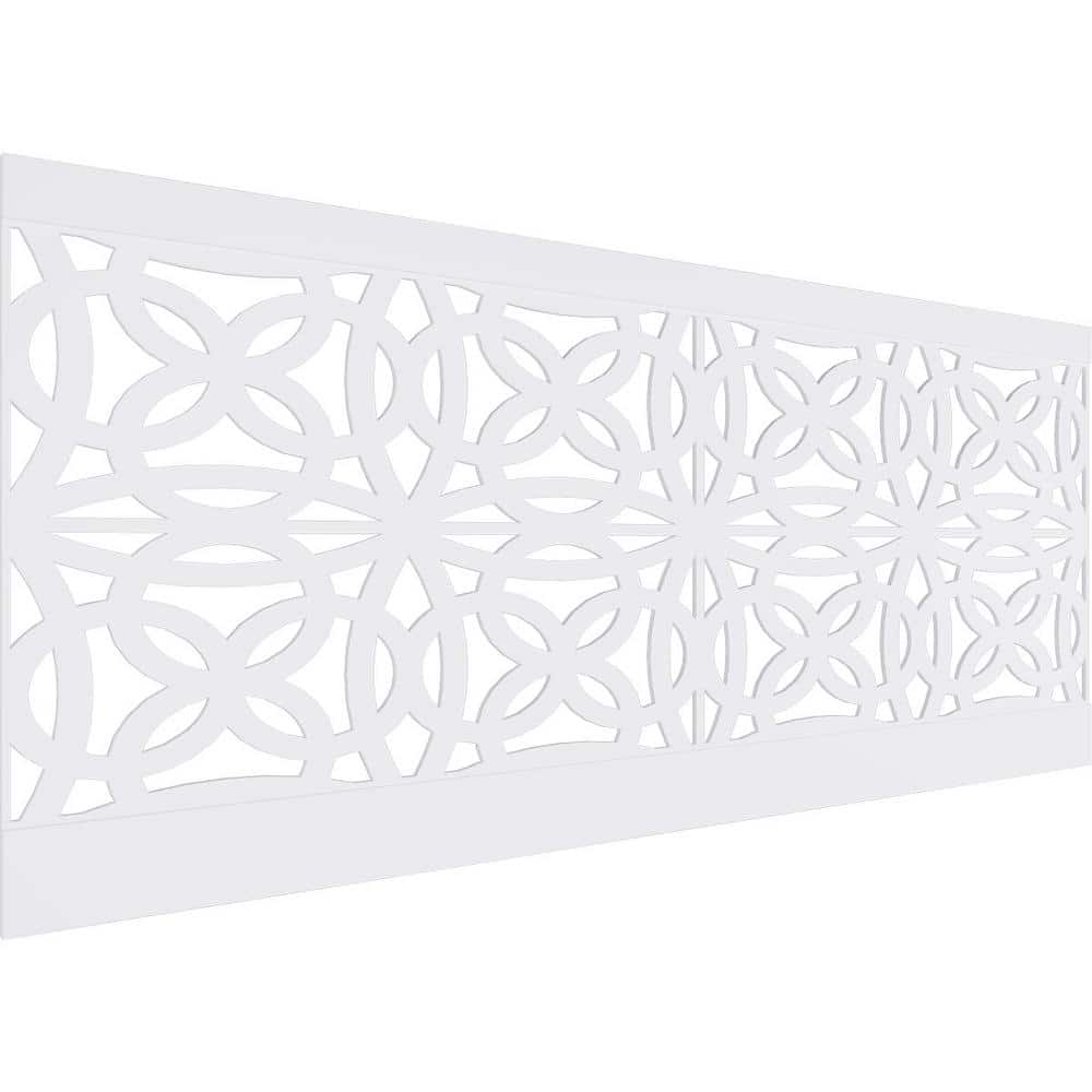 Ekena Millwork 40 in. H x 94-1/2 in. W 26.24 sq. ft. Baytown PVC Wainscot Paneling Kit