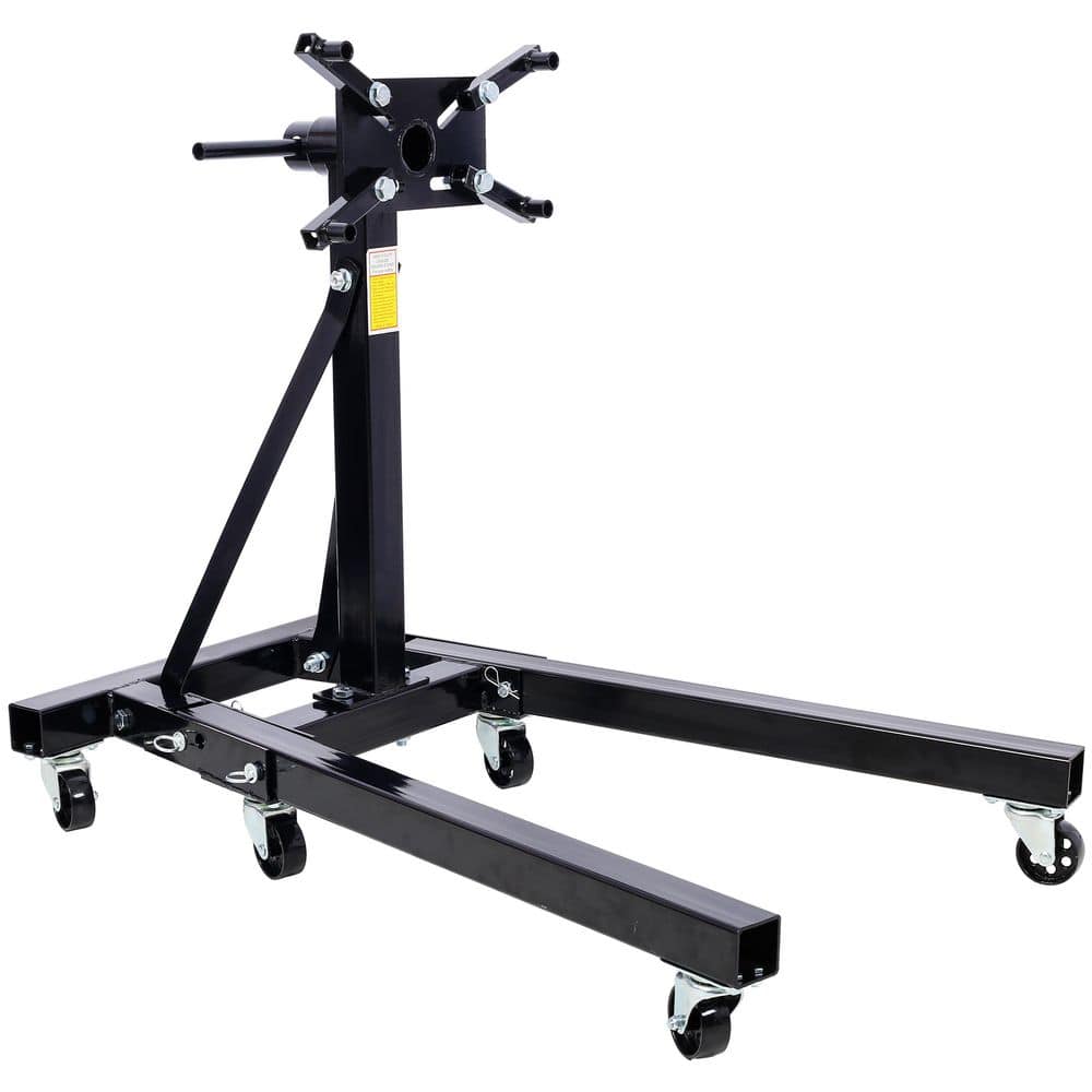 Tatayosi 2000 lbs. Capacity Folding Engine Stand Hand Truck with 360° Rotating Head, Black (1)