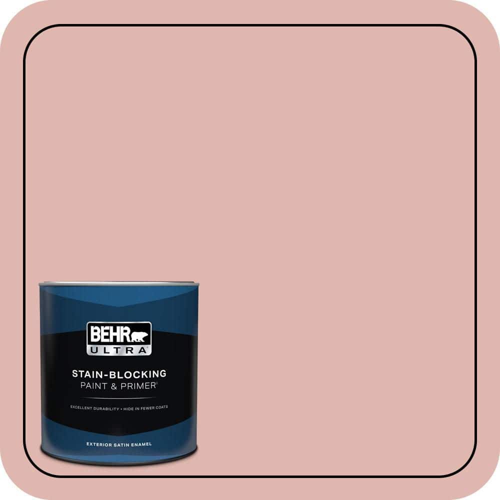 BEHR ULTRA 1 qt. #S160-2 Pink Quartz Satin Enamel Exterior Paint & Primer