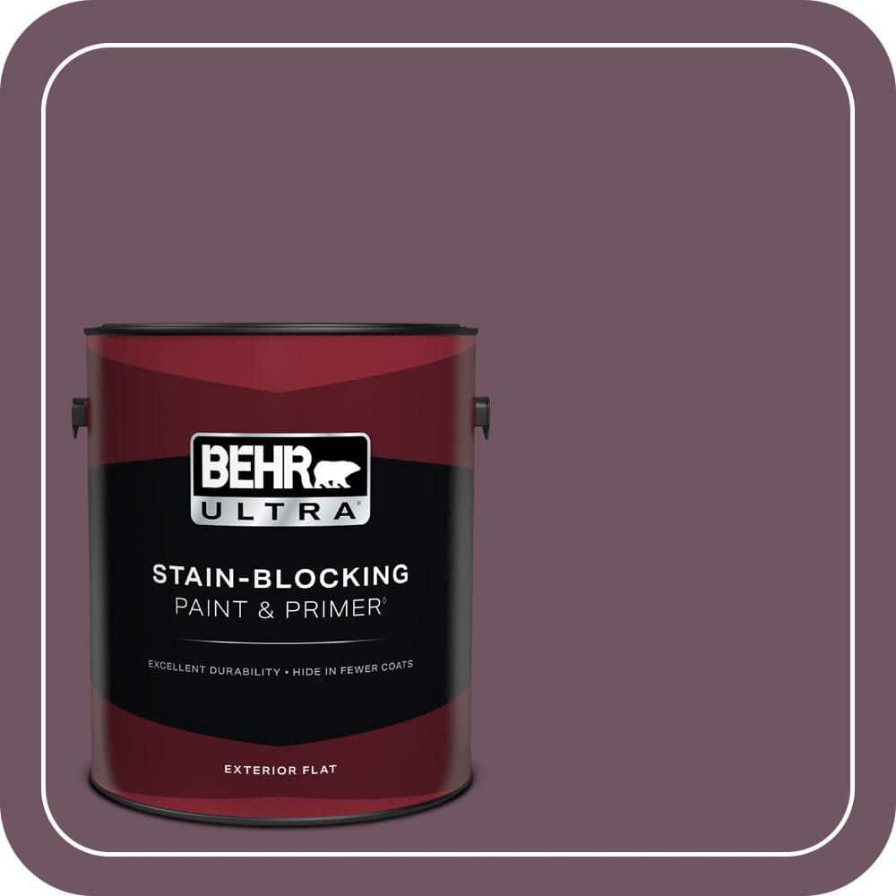 BEHR ULTRA 1 gal. #S110-7 Exotic Eggplant Flat Exterior Paint & Primer