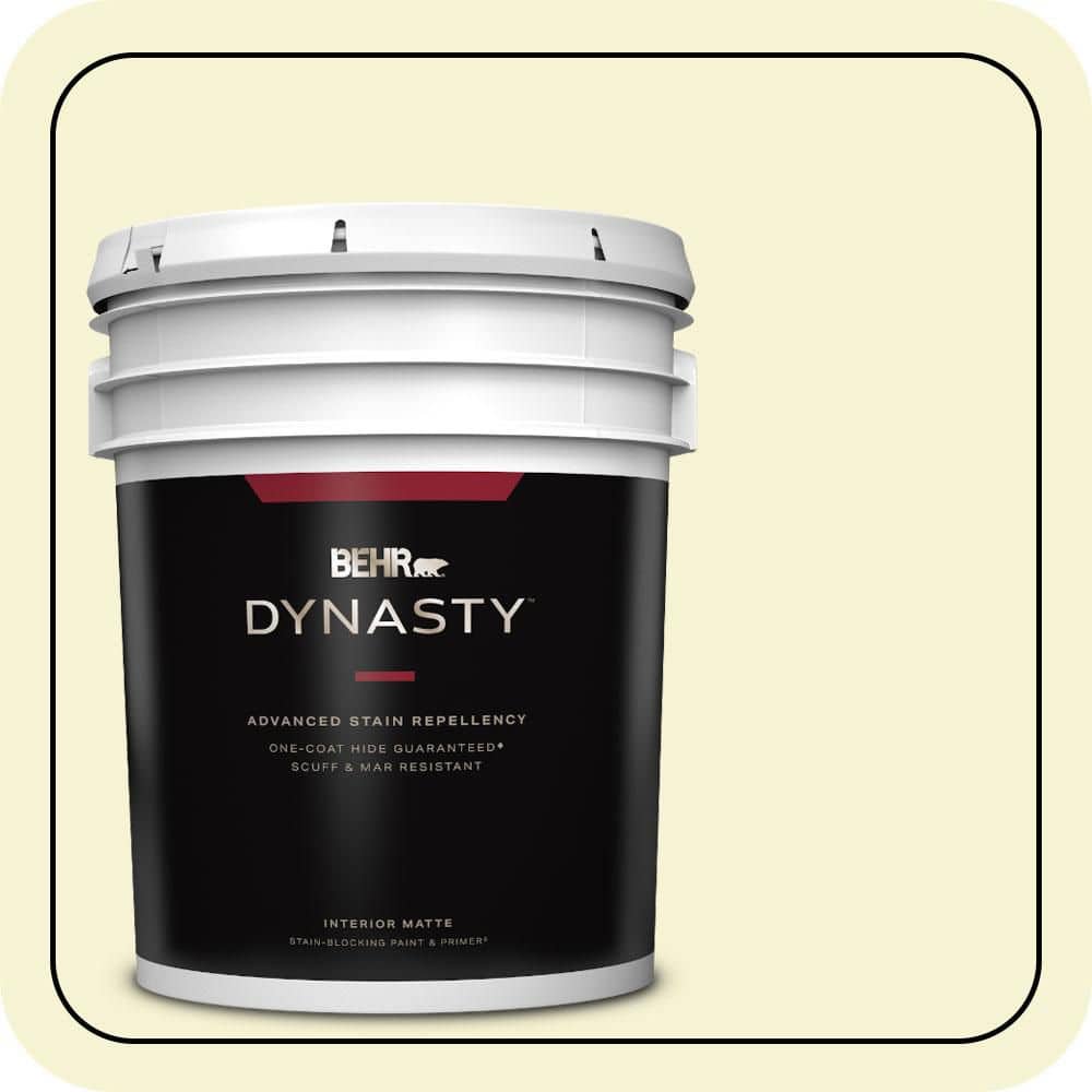 BEHR DYNASTY 5 gal. #P340-1 Admiration Matte Interior Stain-Blocking Paint & Primer