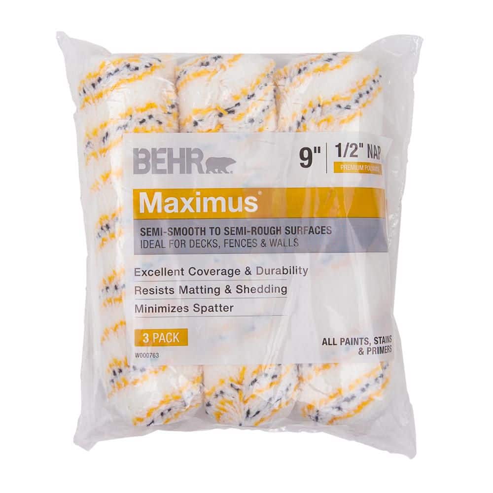 BEHR 9 in. x 1/2 in. Maximus Polyamide Roller Covers (3-Pack)