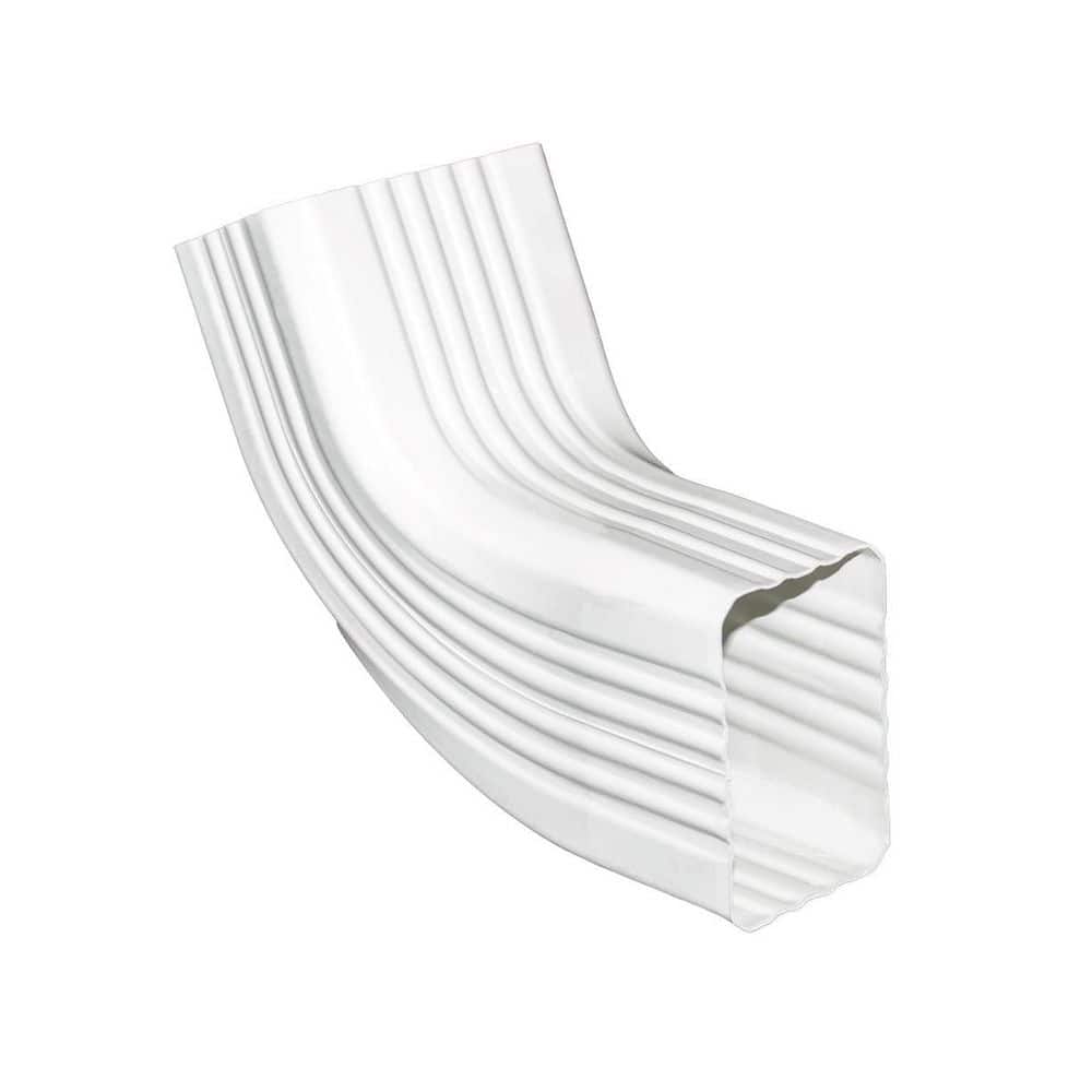 Spectra Pro Select 3 in. x 4 in. White Vinyl Downpipe - A/B Elbow (3)