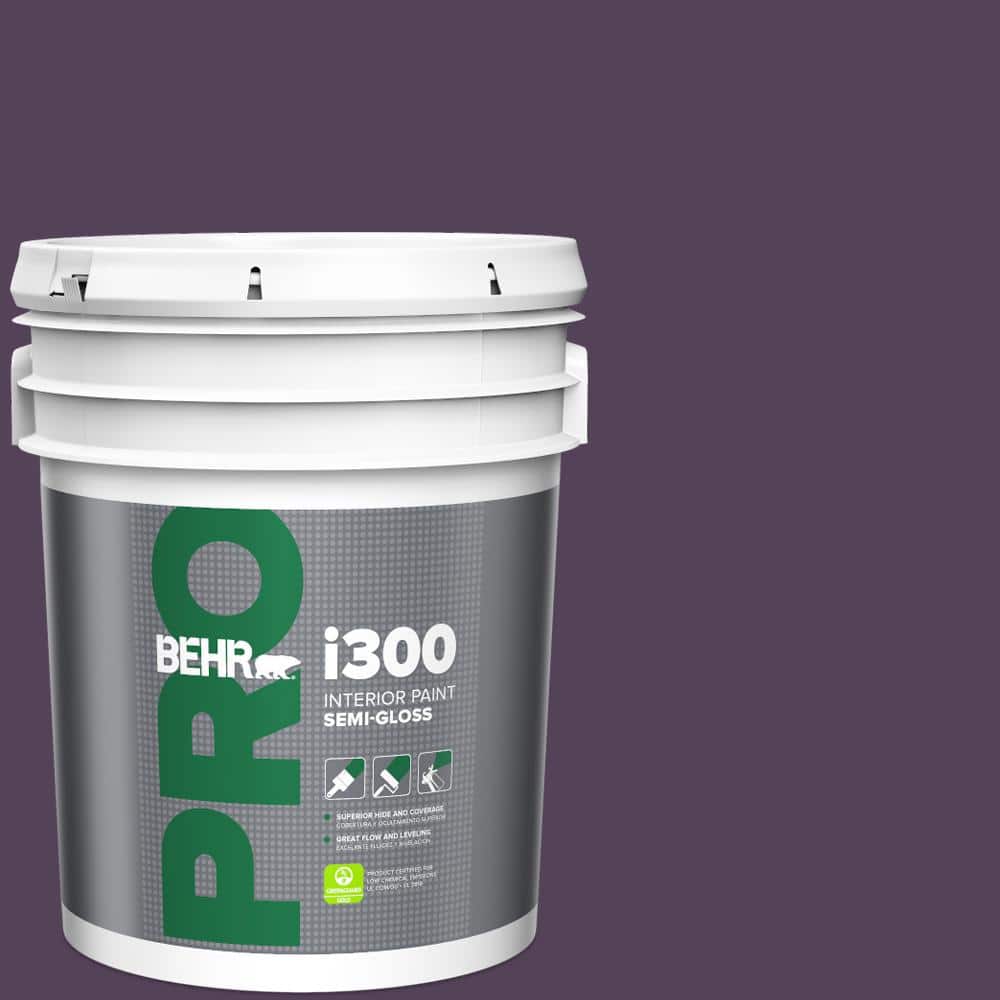 BEHR PRO 5 gal. #S-H-680 Purple Bloom Semi-Gloss Interior Paint