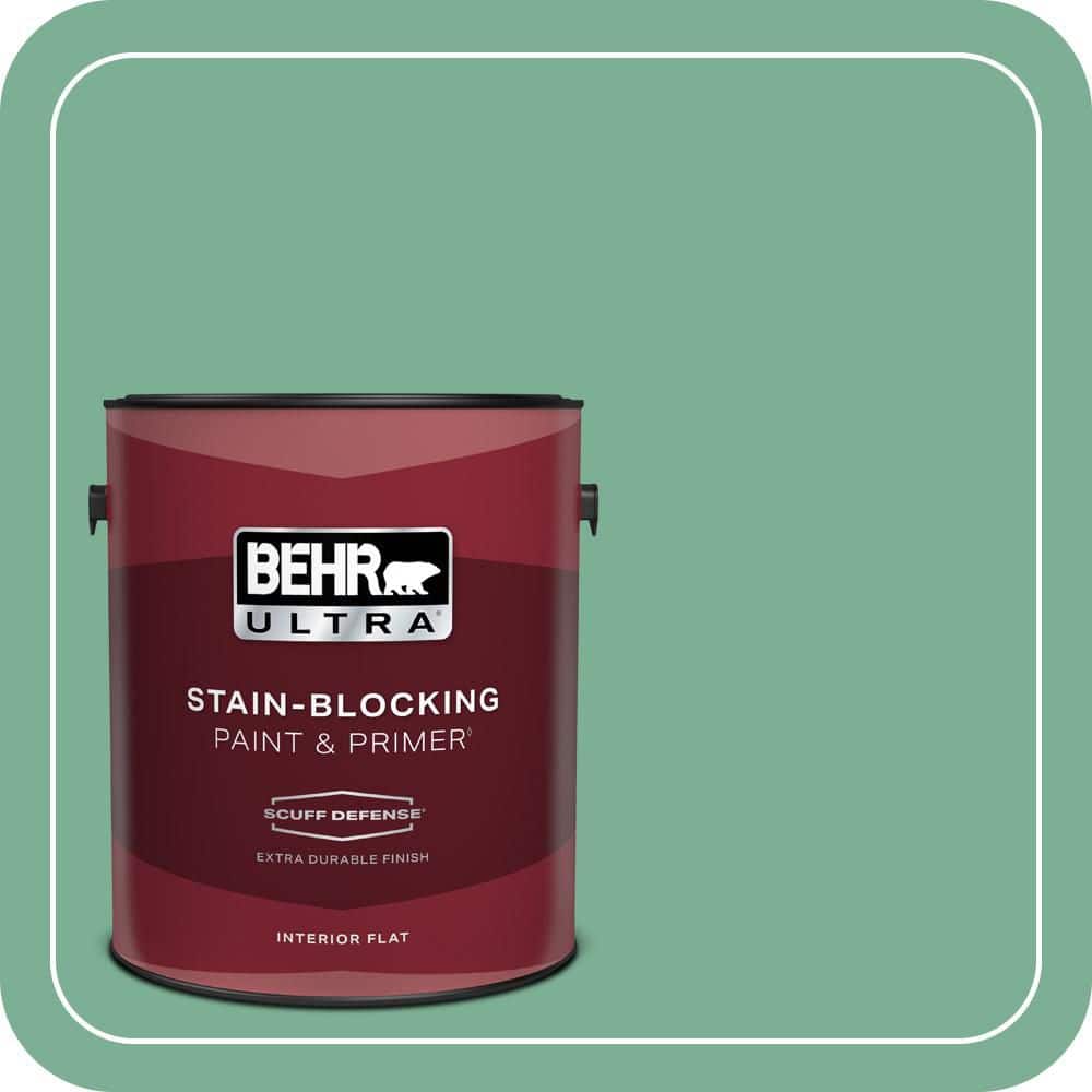 BEHR ULTRA 1 gal. #MQ6-12 Nature Green Extra Durable Flat Interior Paint & Primer