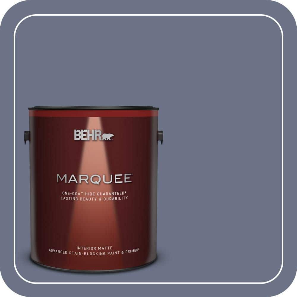 BEHR MARQUEE 1 gal. #PPU16-17 Blue Aura One-Coat Hide Matte Interior Paint & Primer