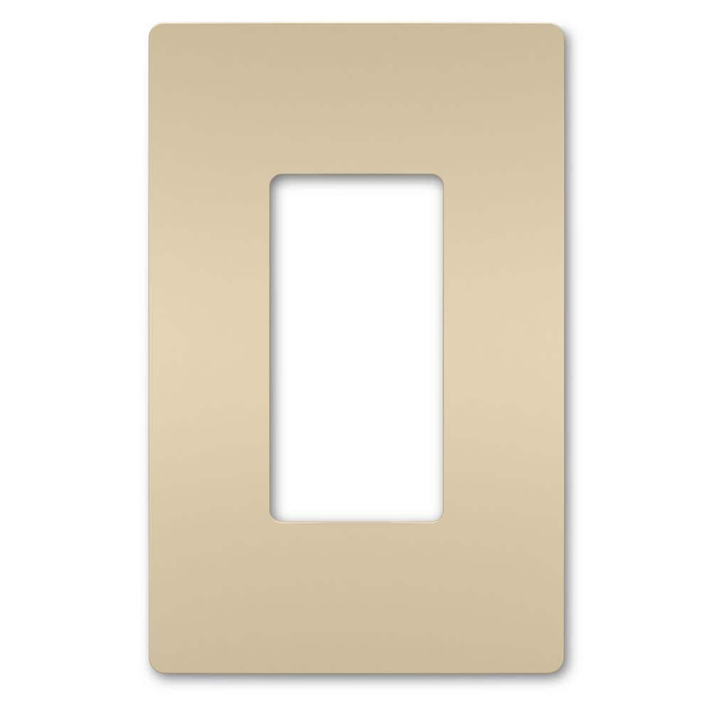 Legrand radiant 1-Gang 1-Decorator/Rocker Screwless Wall Plate, Ivory