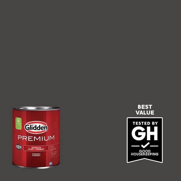 Glidden Premium 1 qt. PPG1011-7 Onyx Eggshell Interior Latex Paint (2)