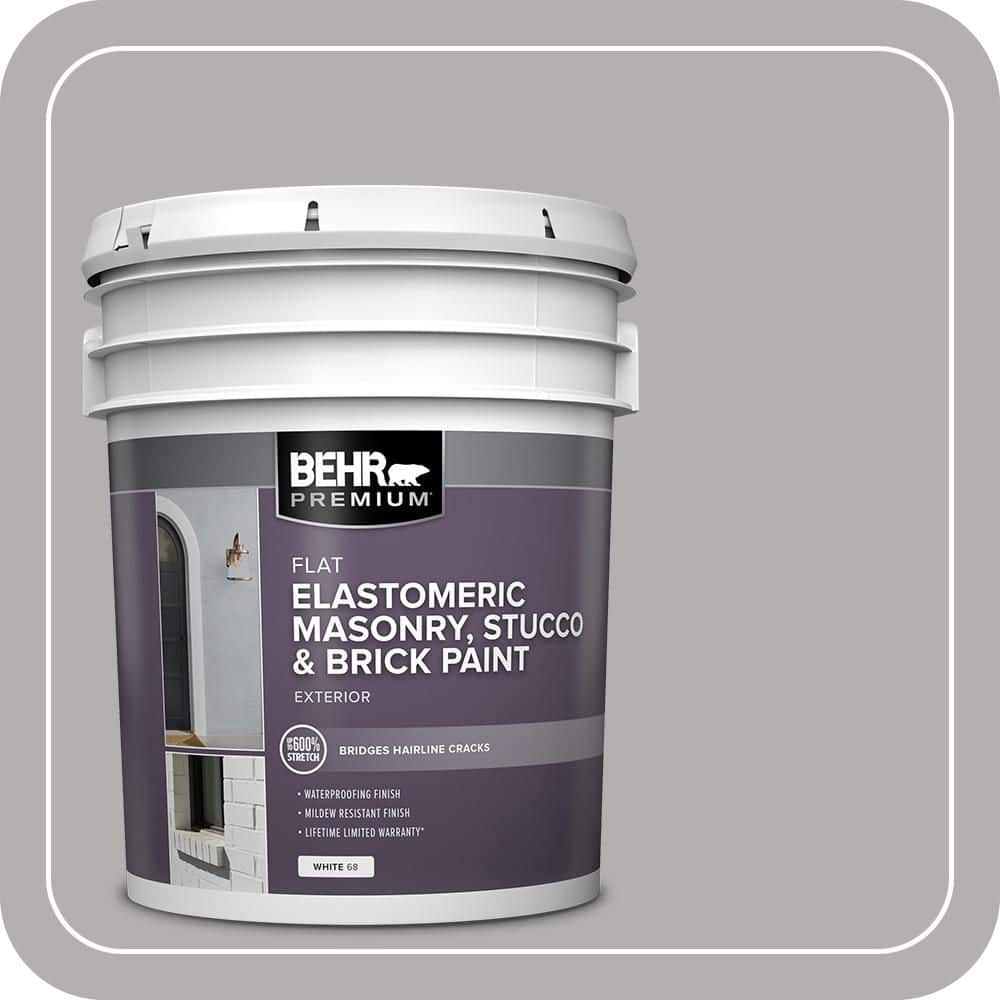 BEHR PREMIUM 5 gal. #BXC-25 Colonnade Gray Elastomeric Masonry, Stucco and Brick Exterior Paint (1)