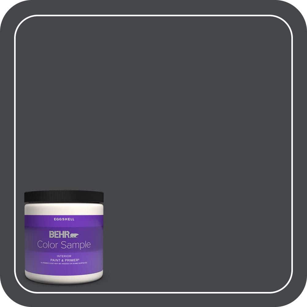 BEHR PREMIUM PLUS 8 oz. #PPU26-23A Dark Secret Eggshell Enamel Interior Paint & Primer Color Sample