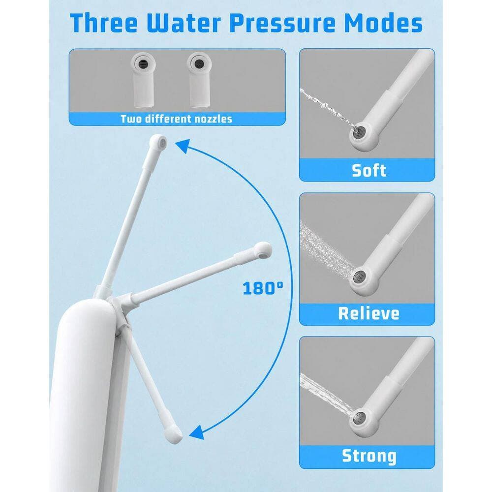 Anqtovp Electric Bidet Accessory Bidet Attachment with 400ml Portable Bottle, 3 Adjustable Spray Modes, Waterproof (3)