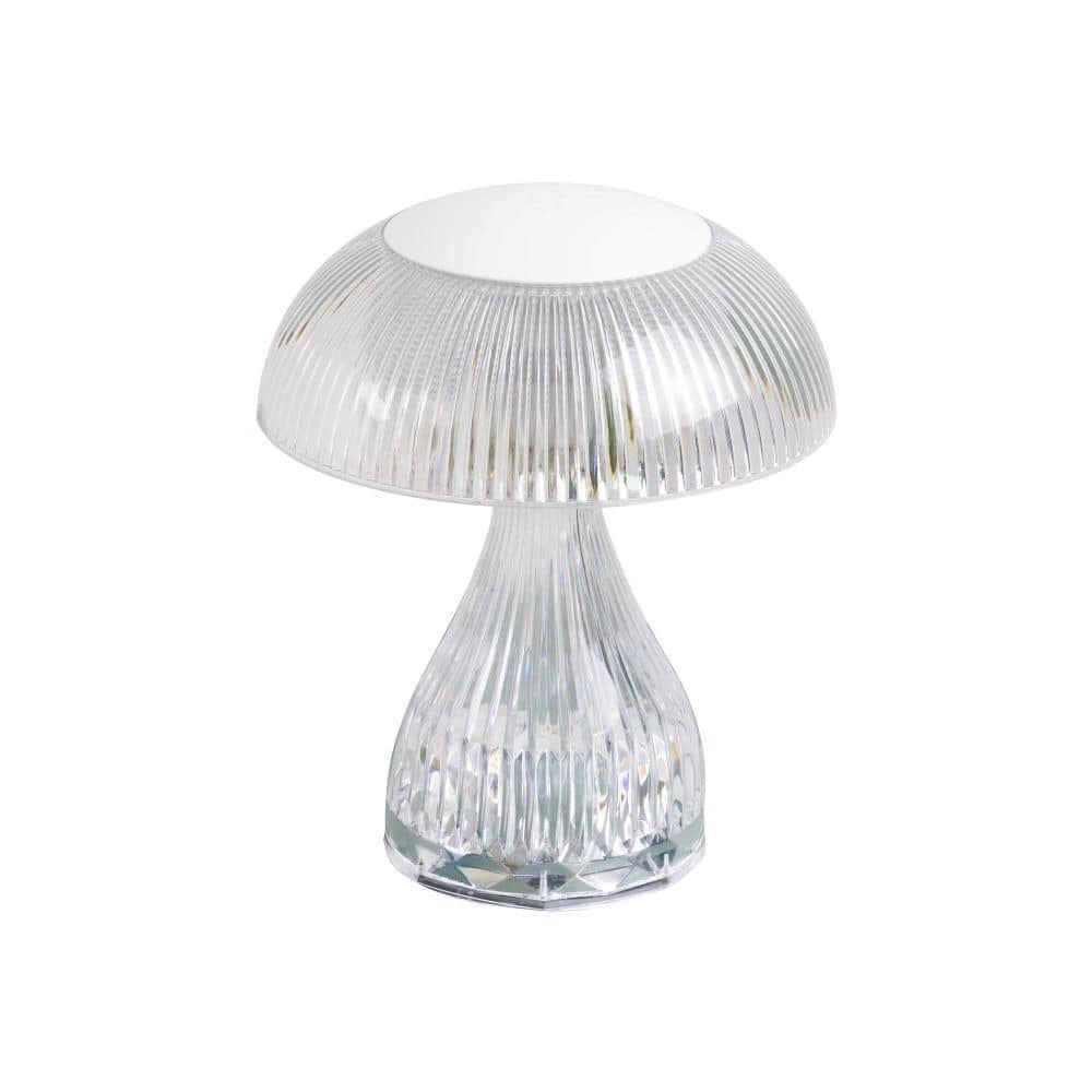 Unbranded 7.1 in. Rechargeable RGB Night Light Bulb Mushroom Crystal Lamp with USB Charging Cable (2)