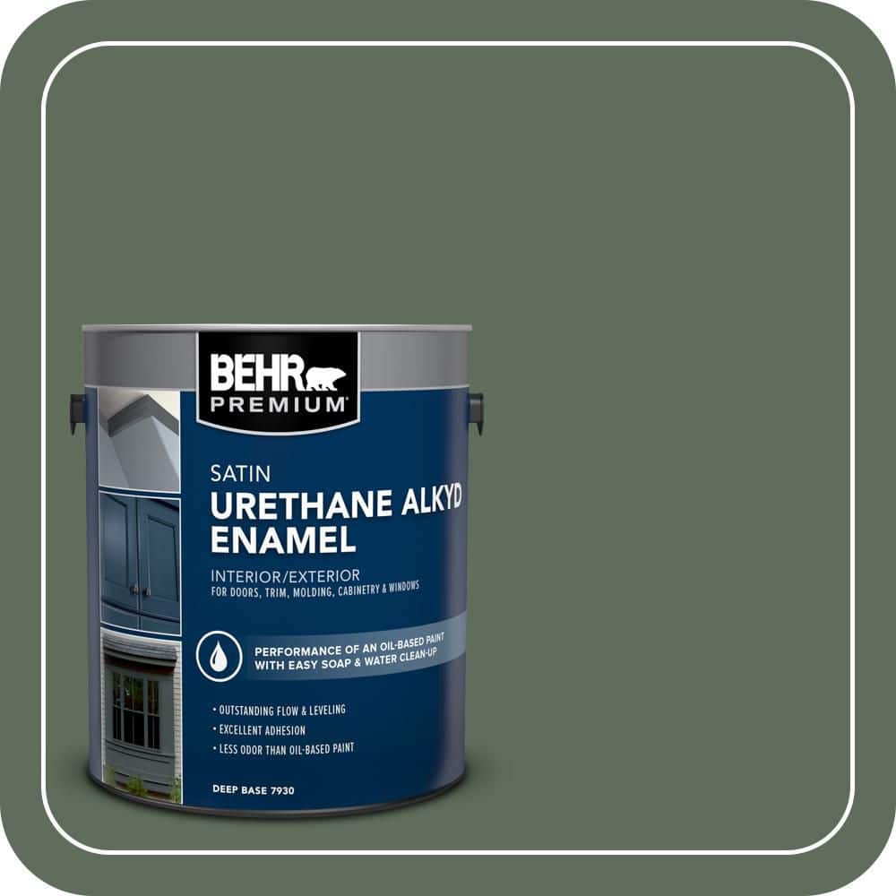 BEHR PREMIUM 1 gal. #N400-6 Terrarium Urethane Alkyd Satin Enamel Interior/Exterior Paint