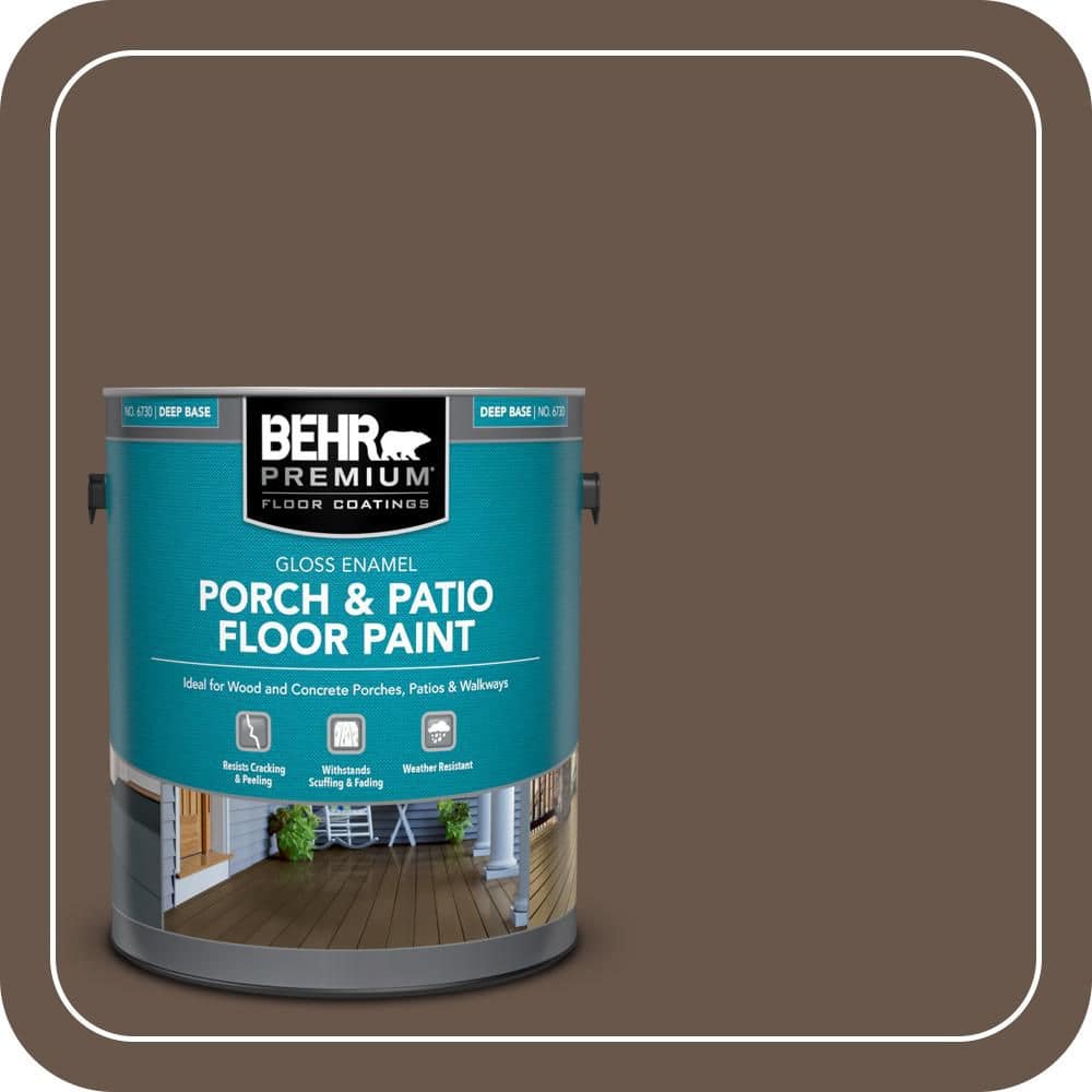 BEHR PREMIUM 1 gal. #PPU5-18 Chocolate Swirl Gloss Enamel Interior/Exterior Porch and Patio Floor Paint