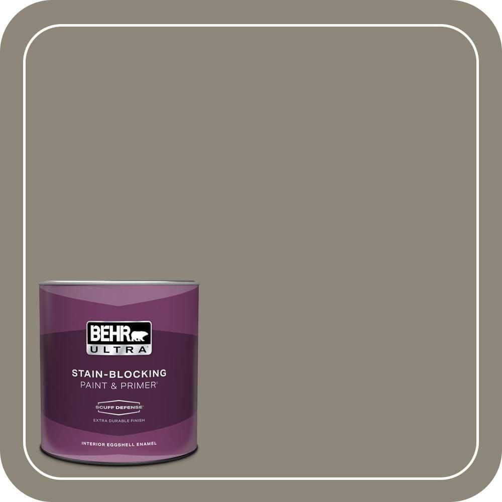 BEHR ULTRA 1 qt. #T16-08 Fifth Olive-Nue Extra Durable Eggshell Enamel Interior Paint & Primer