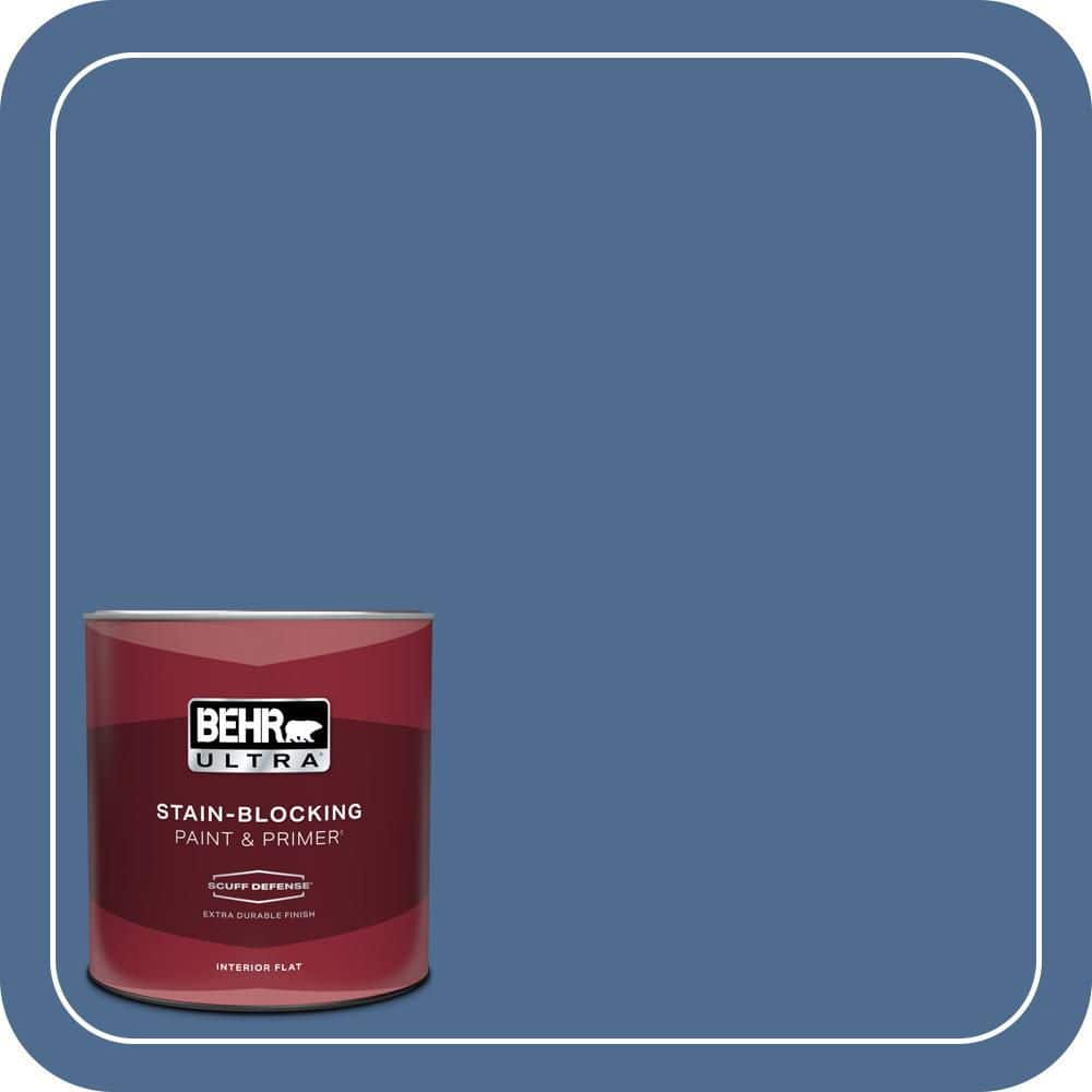 BEHR ULTRA 1 qt. #590D-6 Wickford Bay Extra Durable Flat Interior Paint & Primer