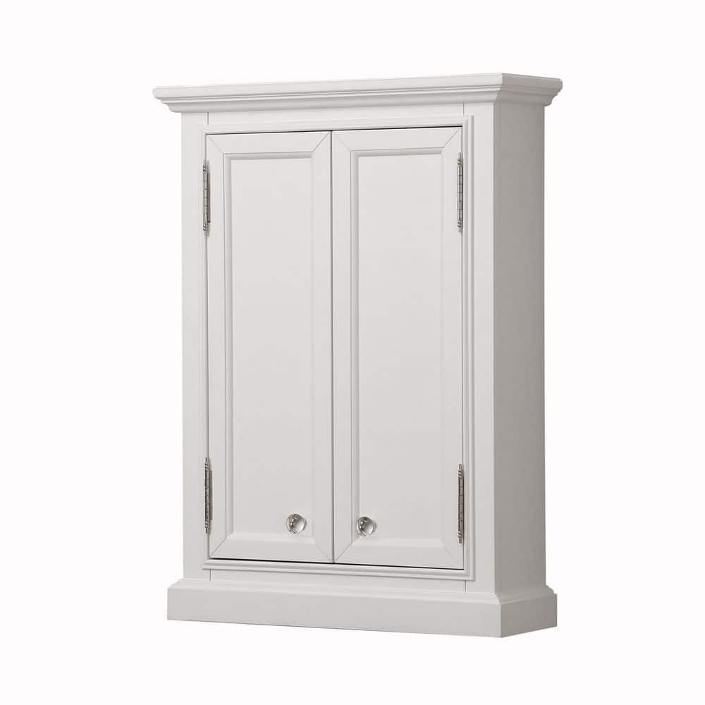 Water Creation Derby 24 in. W x 33 in. H x 8 in. D Bathroom Storage Toilet Topper in White (2)