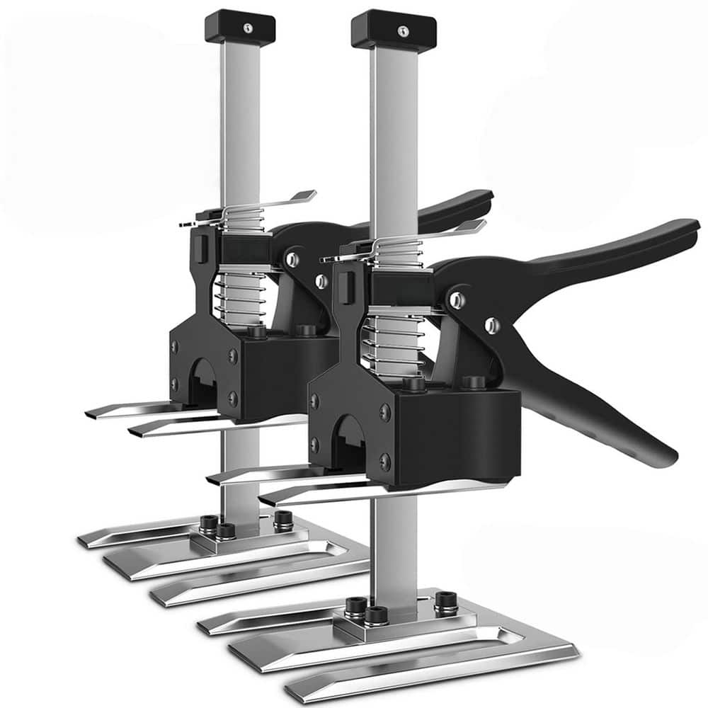 Laybus Black Steel Labor-Saving Handle (2 Pack) 6.69 in. Jack Post Pair Dynamic Load 450 lb. Height Adjustment Lifting Device (1)