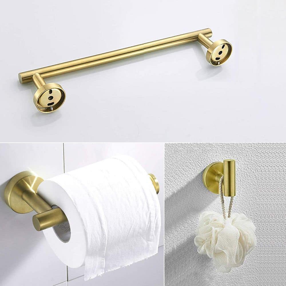 Unbranded 3-Piece Stainless Steel Bathroom Hardware Set with Mounting Hardware for Bathroom Wall Mounted (2)
