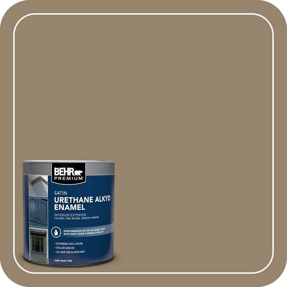 BEHR PREMIUM 1 qt. #AE-29 Twisted Branch Satin Enamel Urethane Alkyd Interior/Exterior Paint (1)