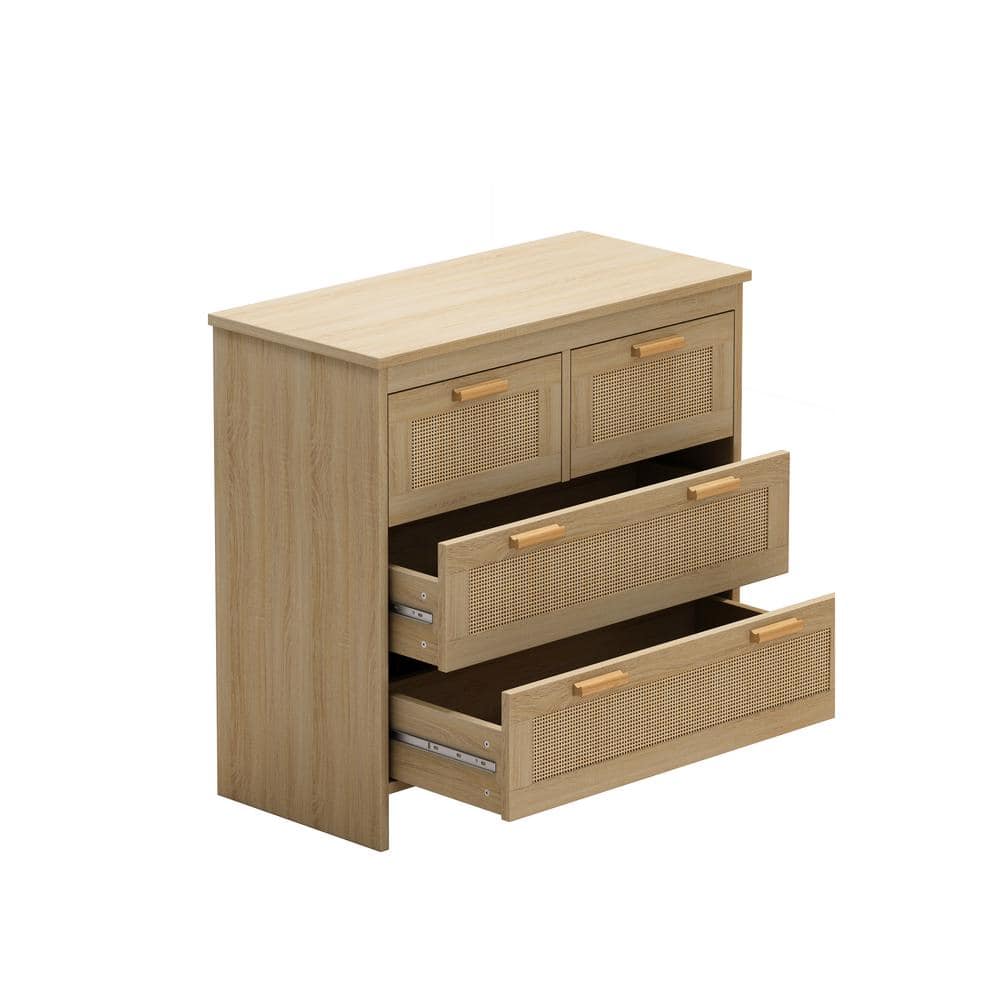 Unbranded 31.5 in. W x 15.35 in. D x 31.5 in. H Natural Brown Linen Cabinet for Bathroom, Living Room