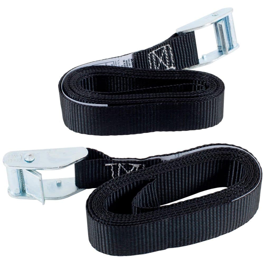 Keeper 8 ft. x 1 in. x 200 lbs. Over-Center Lashing Straps (2-Pack) (2)