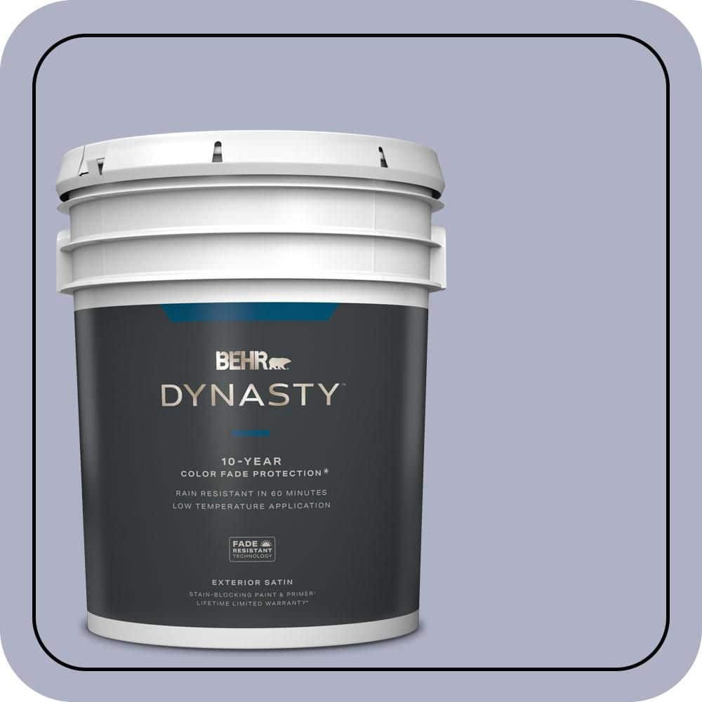 BEHR DYNASTY 5 gal. #S560-3 Noble Purple Satin Enamel Exterior Stain-Blocking Paint & Primer