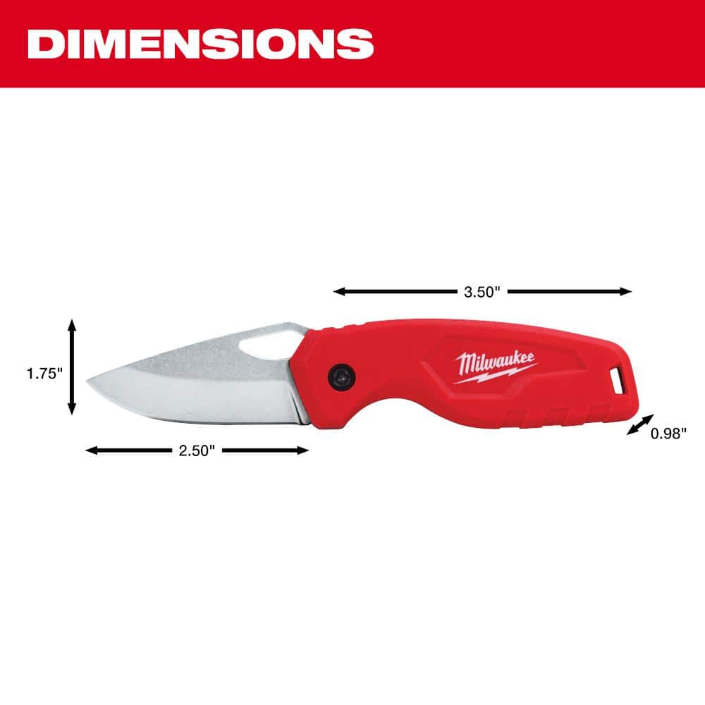 Milwaukee Compact Folding Knife with 2.5 in. Blade with Compact Jobsite Knife Sharpener (2-Piece) (3)