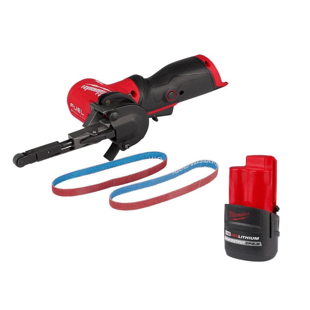 Milwaukee M12 FUEL 12V Lithium-Ion Brushless Cordless 3/8 in. x 13 in. Bandfile with M12 2.5 Ah Battery (1)