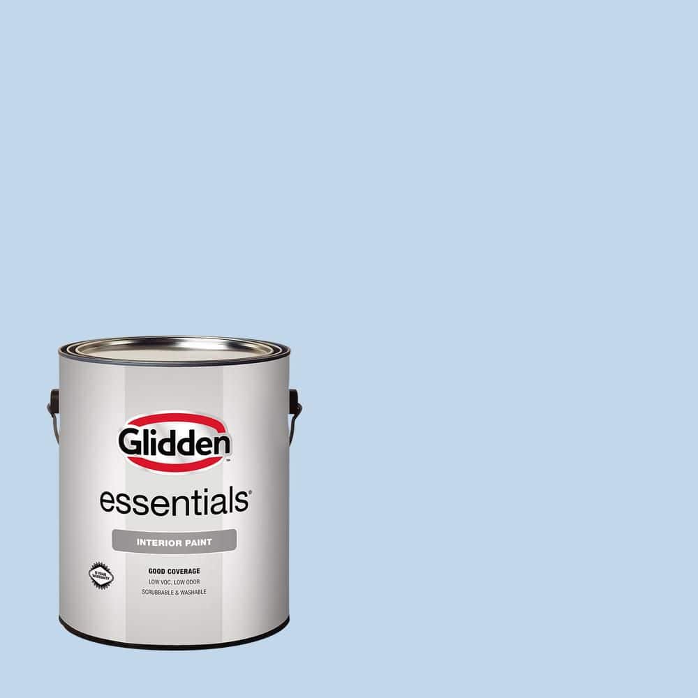 Glidden Essentials 1 gal. PPG1242-2 Touch of Blue Flat Interior Paint (1)