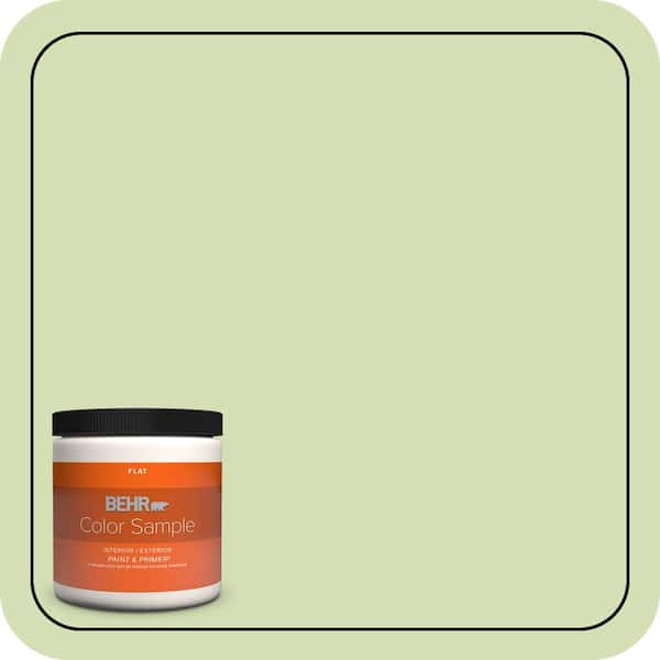 BEHR PREMIUM PLUS #420C-3 Celery Bunch Enamel Interior/Exterior Paint & Primer Color Sample (2)
