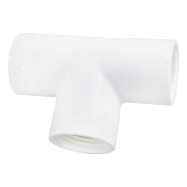 Charlotte Pipe 1/2 in. PVC Sch. 40 FPT x FPT x FPT Tee Fitting (2)