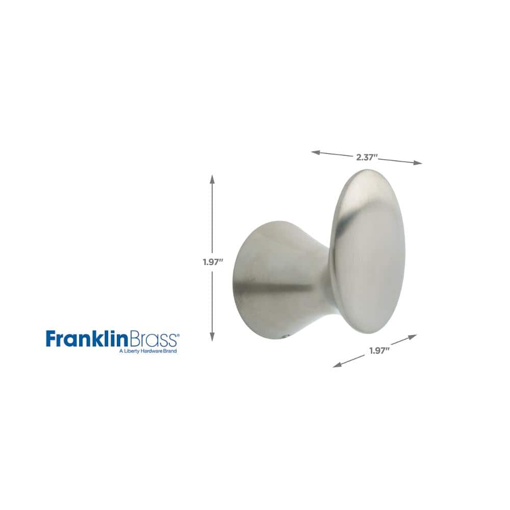 Franklin Brass Somerset Knob Towel Hook Bath Hardware Accessory in Satin Nickel (3)