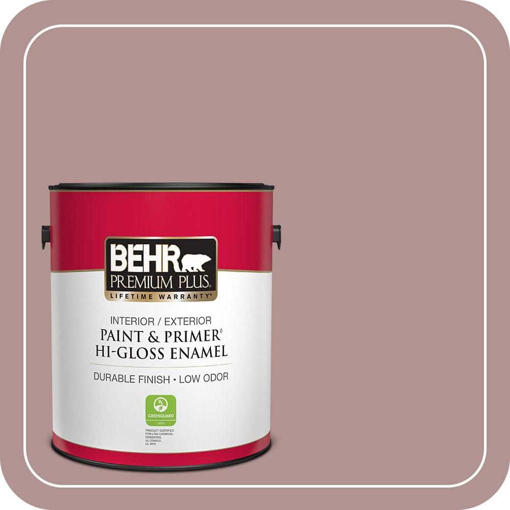 BEHR PREMIUM PLUS 1 gal. #MQ1-46 Antoinette Hi-Gloss Enamel Interior/Exterior Paint & Primer