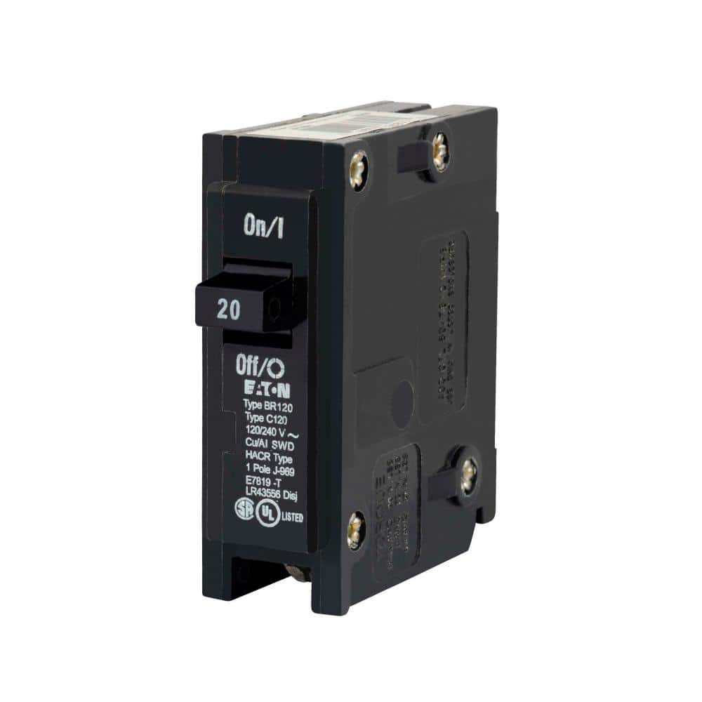 Eaton BR 20 Amp 120/240 Volts Single Pole Circuit Breaker (2)