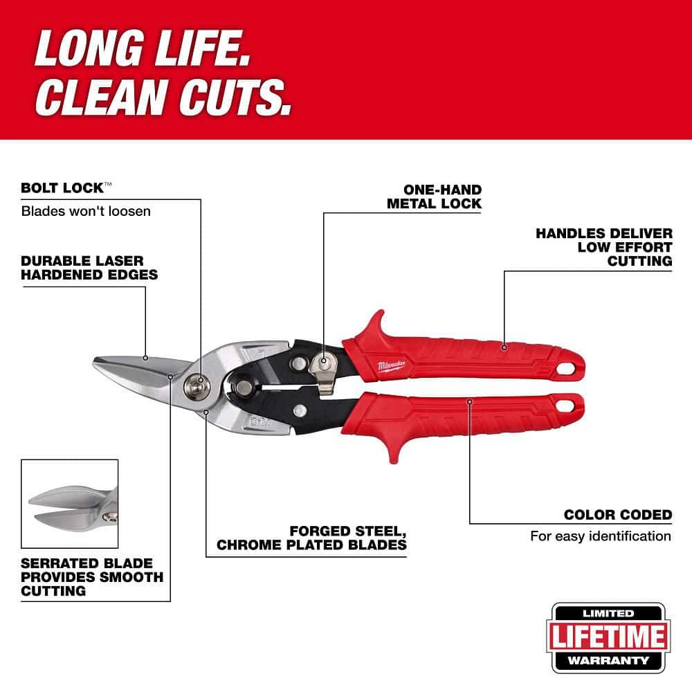 Milwaukee 10 in. Aviation Snips (3)