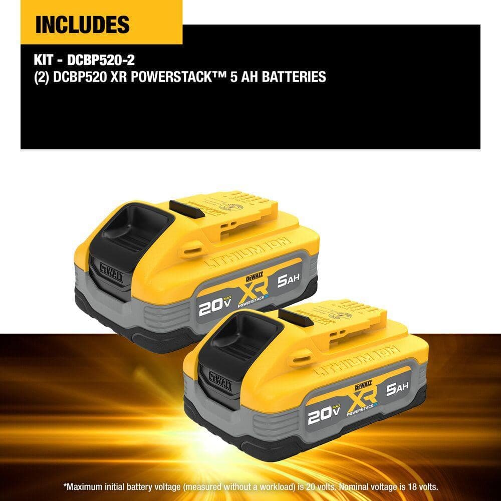 DEWALT V MAX XR POWERSTACK Lithium-Ion 0Ah Battery (3)