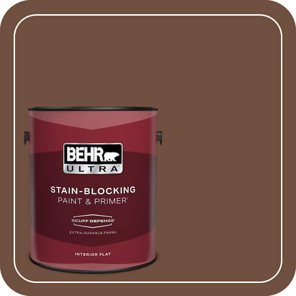 BEHR PREMIUM PLUS #ICC-81 Traditional Leather Flat Interior/ & Primer Color Sample (2)