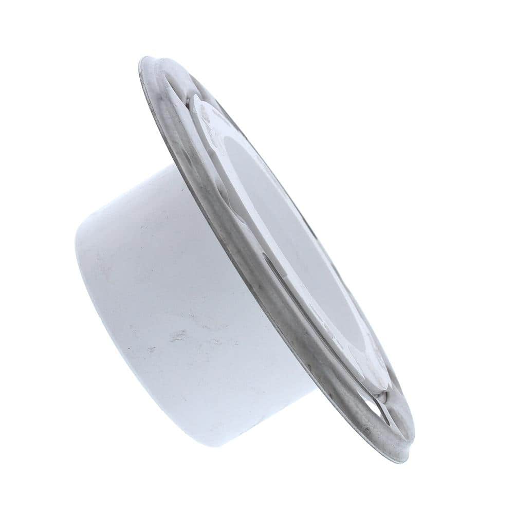 JONES STEPHENS 7 in. O.D. Plumbfit PVC Closet (Toilet) Flange with Stainless Steel Ring, Fits Over 3 in. or Inside 4 in. Sch. 40 Pipe (3)